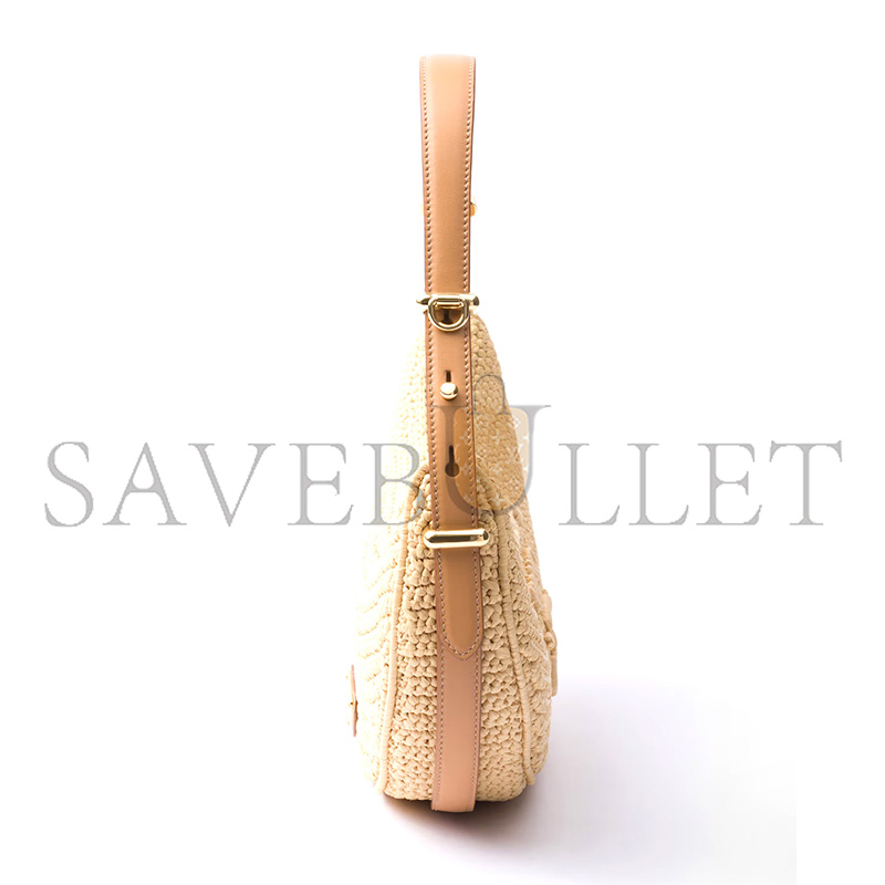 PRADA ARQUÉ CROCHET SHOULDER BAG 1BC194 (22.5*18.5*6cm)